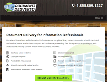 Tablet Screenshot of documentsdelivered.com